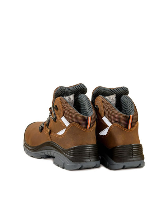 Talan Planet Cizme de Lucru Brown O2 cu Certificare SRC