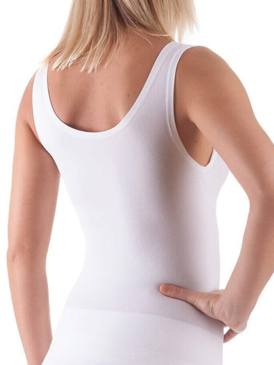 DIANA - 30019-1 Elastic T-shirt with wide waistband Seamless White