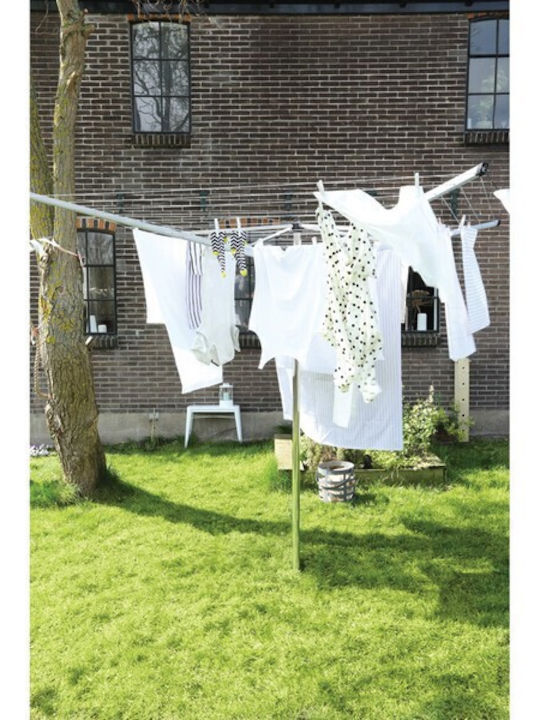 Brabantia Lift-O-Matic Folding Floor Clothes Drying Rack Made of Metal with 40m Hanging Length