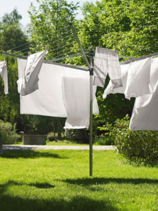 Brabantia Lift-O-Matic Folding Floor Clothes Drying Rack Made of Metal with 40m Hanging Length