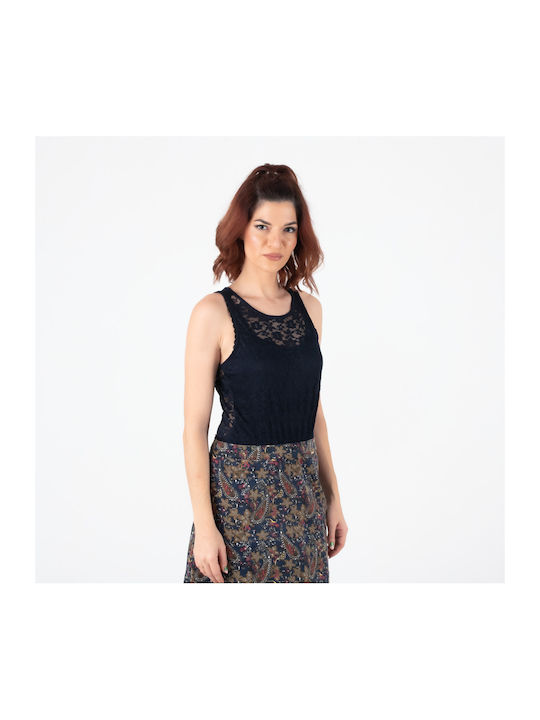 FULLAH SUGAH WOMEN'S BLACK LACE TOP-SHORTS 38171007