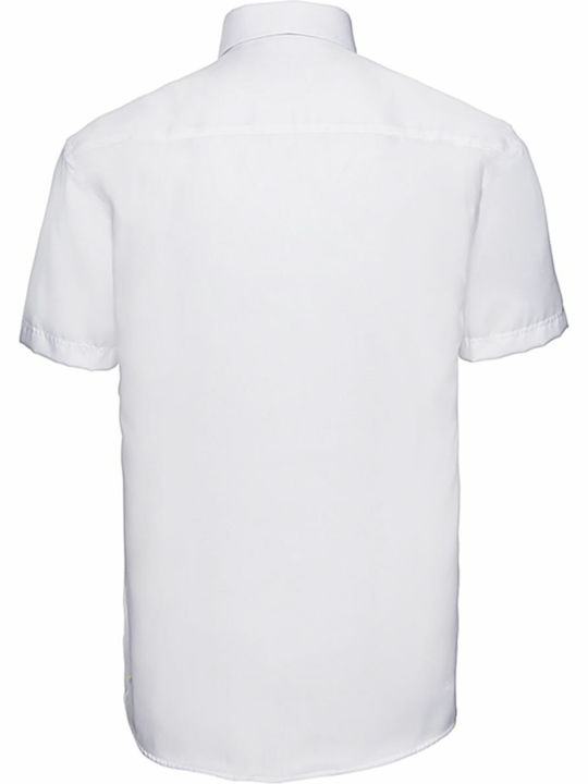 Russell Athletic Men's Shirt Short Sleeve Cotton White