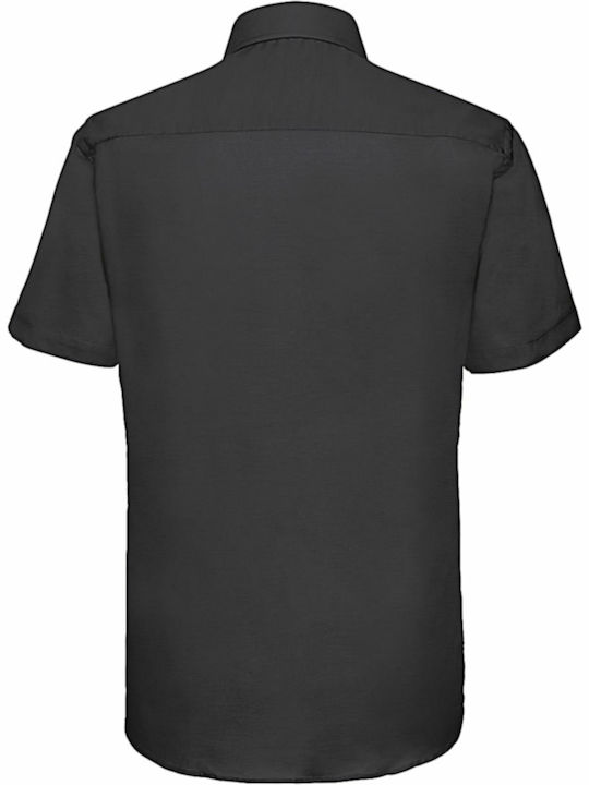 Russell Athletic Men's Shirt Short Sleeve Cotton Black