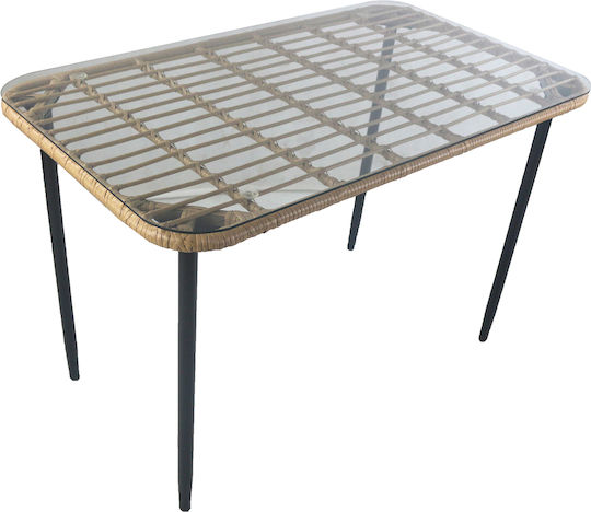 Table Annius Free Standing 120x70x78cm Natural/black
