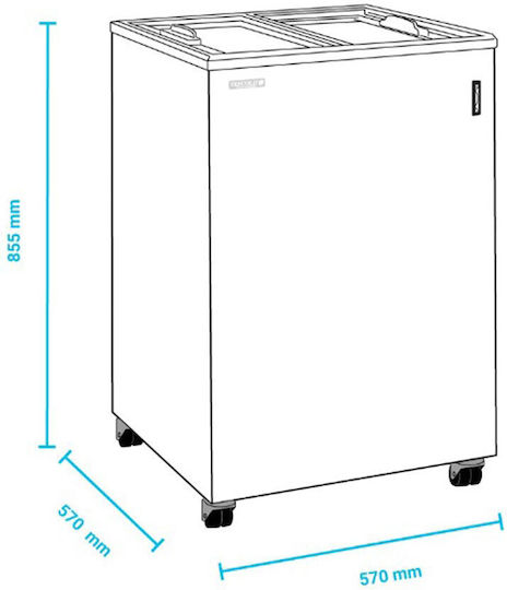 Tefcold Self Service Freezer Cabinet 108lt L57xW57xH89.7cm