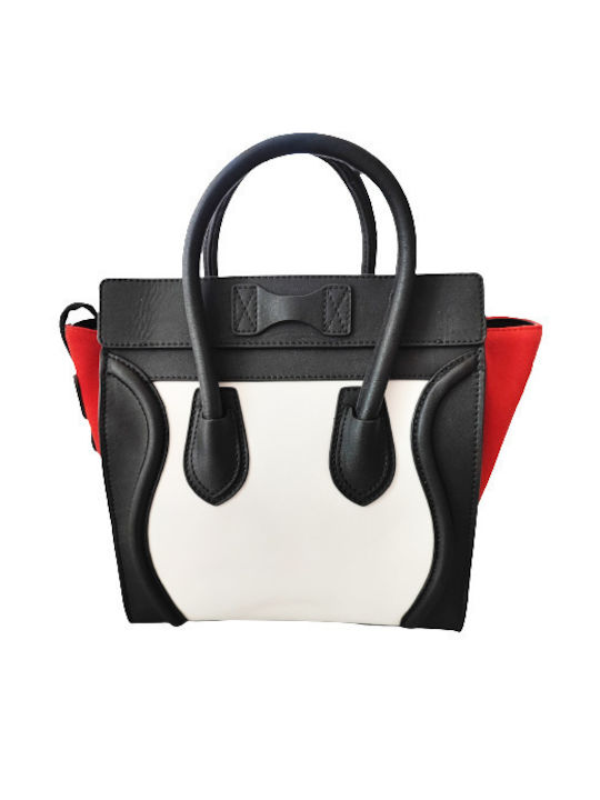 Women's Daponte Leather Bag (Phantom White-Black-Red)