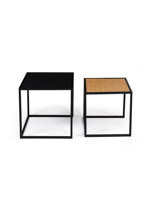 Set Zigon Pătrat Lagos Din Lemn Bej 2 Buc M45xL45xÎ45cm