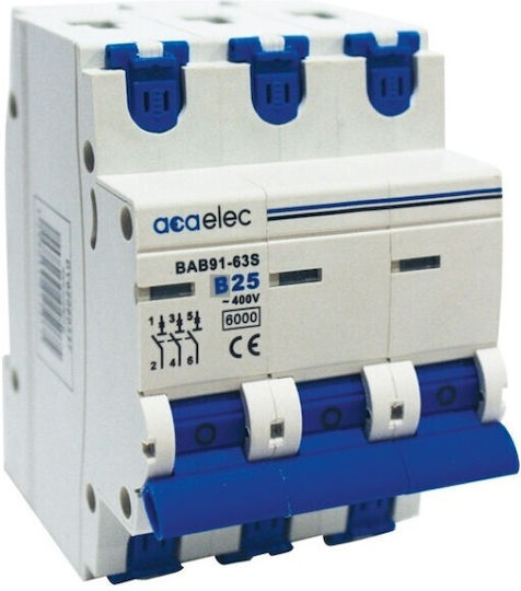 Aca Automatischer Schutzschalter 25A Dreipolig AC DY02060365