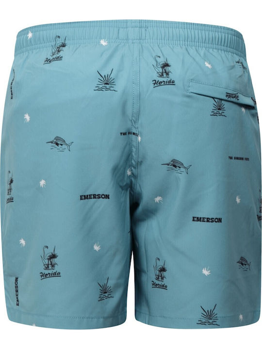 Herren-Bademode Kurze Hosen Hellblau Mit Mustern