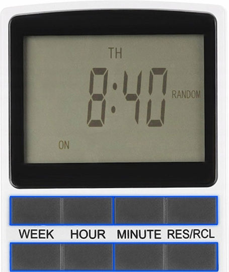 Izoxis Digital Timer Socket Daily / Weekly with Random Programming Capability