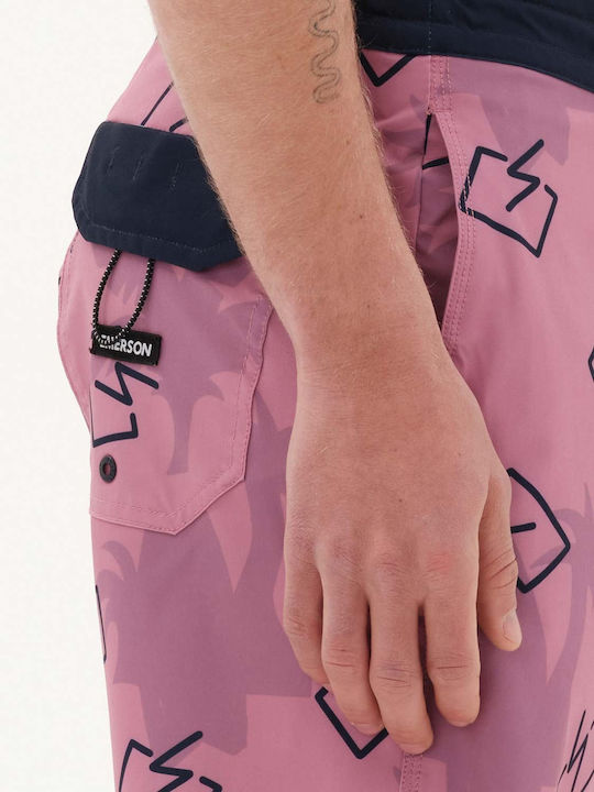 Leisure Men's Swimwear Bermuda Pink with Patterns