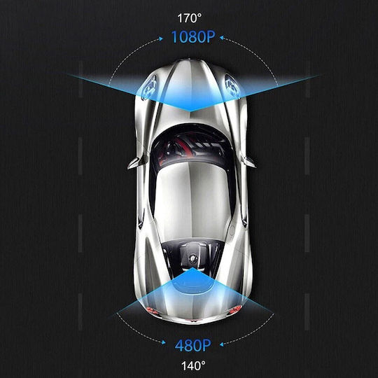 Andowl Car Digital Video Recorder Set 1080P with Screen 4 Inches and Rear Camera