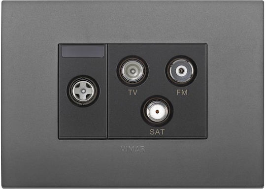 Vimar Arke TV-, Satelliten- und Radiobuchse Terminal in Gray Farbe 19300.01