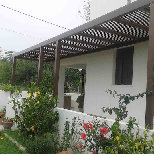 Πέργκολα Κήπου από Ξύλο με Οροφή 500x300cm