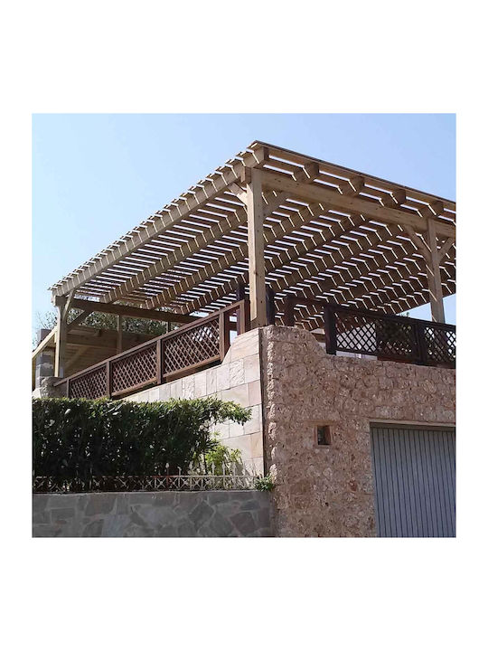 Garden Pergola Made of Wood with Ceiling 400x400cm