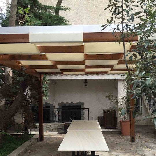 Πέργκολα Κήπου από Ξύλο με Οροφή 500x400cm
