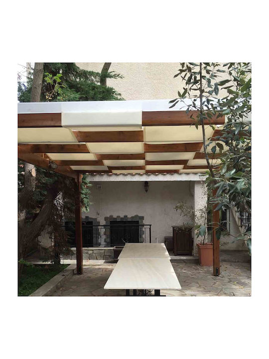 Garden Pergola from Wood with Ceiling 400x400cm