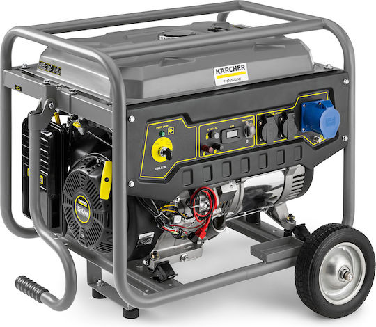 Karcher PGG 6/1 Generators Benzin mit Kickstart, Rädern und maximaler Leistung 6.3kVA