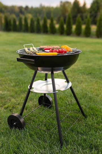 Blaupunkt Holzkohlegrill Kessel mit Deckel und Thermometer 44cmx44cm