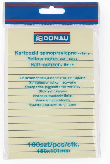 Donau Haftnotizen im Würfel 100 Blätter Gelb 15x10.1Stück