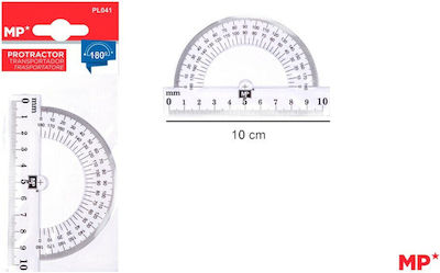 Madrid Papel Protractor Plastic Transparent 10cm