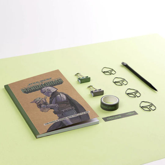 PCMerch Star Wars The Mandalorian Letter Kids Stationery Set with Notepad and Pen 5pcs