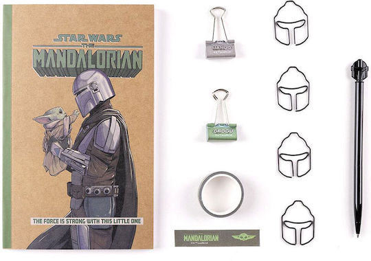 PCMerch Star Wars The Mandalorian Letter Kids Stationery Set with Notepad and Pen 5pcs