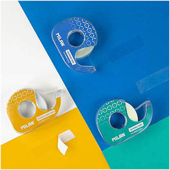 Milan Desktop Tape Dispenser 15mm x 10m 1pcs Yellow