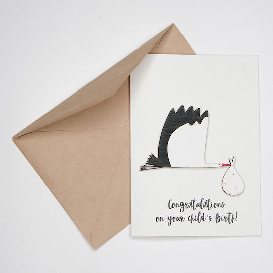 Congratulations On Your Child's Birth Greeting Card for Newborn 3D