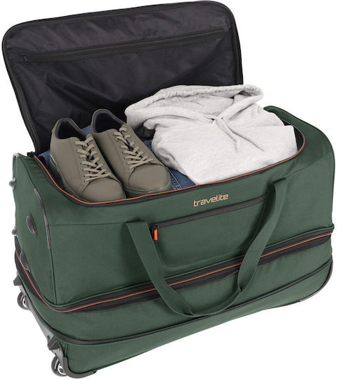 Travelite Basics Active Sack Voyage 86lt Green with Wheels Fabric L71xW35xH36cm