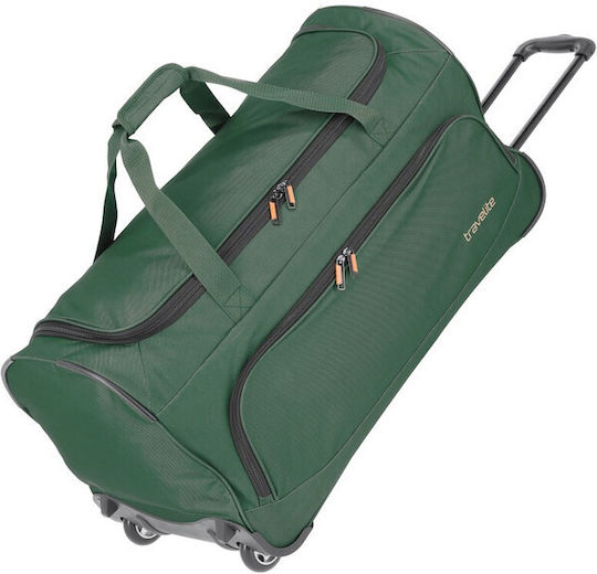 Travelite Basics Reisetasche 89Es Grün mit Rädern Stoff L71xB36xH31cm