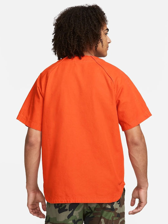 Nike Men's Shirt with Short Sleeves Orange