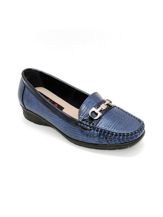 Women's Moccasin Slip-on Platform JIM 872 Blue