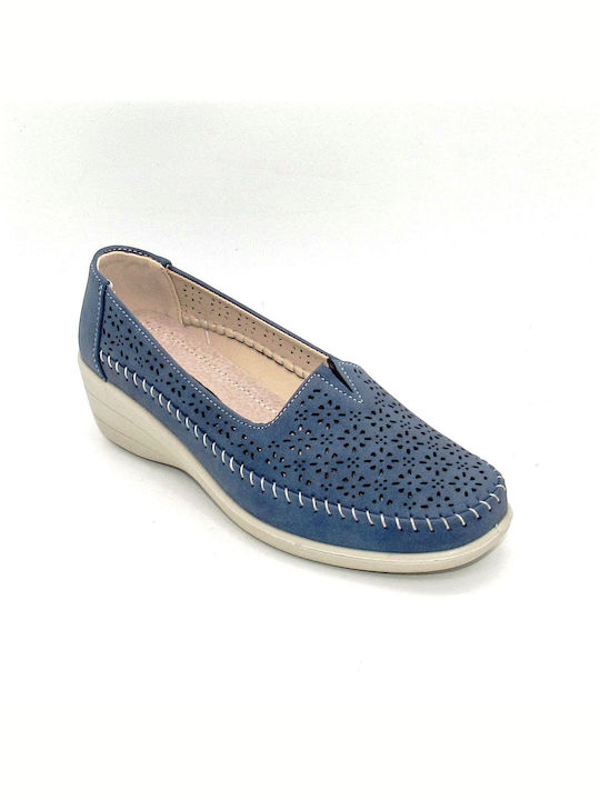 Moccasins Slipon Platform JIM 519 Blue