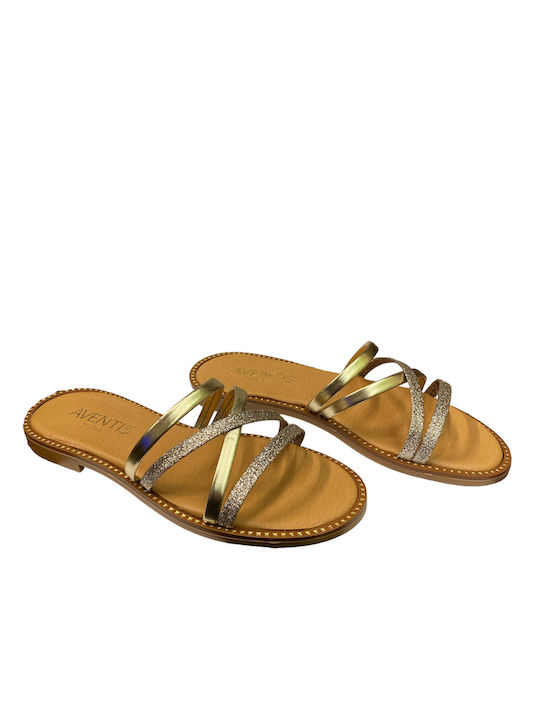 AVENTIS 1249 FLAT SANDAL GOLD