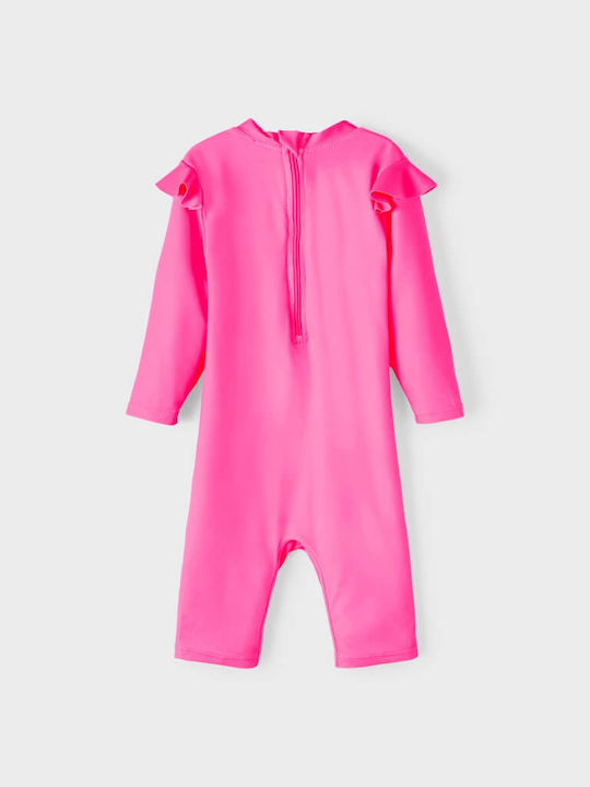 Name It Kids Swimwear UV Long Sleeve Swimsuit Pink