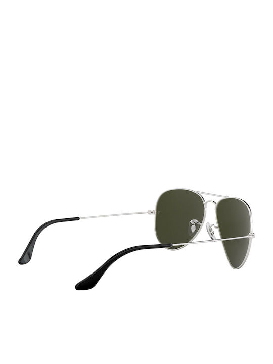 Ray Ban Aviator Unisex Sunglasses with Silver Metal Frame and Silver Mirror Lens RB3025 W3277