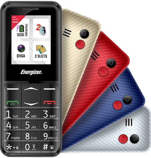 Energizer E4 Dual SIM Κινητό με Μεγάλα Κουμπιά Μαύρο