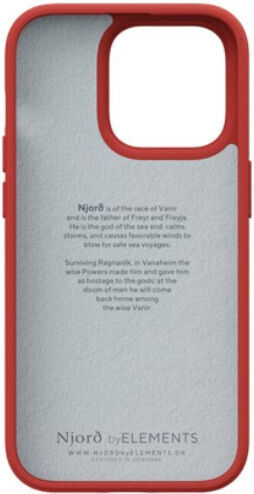 Njord Salmon Leather Back Cover Δερμάτινο 2mm Πορτοκαλί (iPhone 14 Pro)