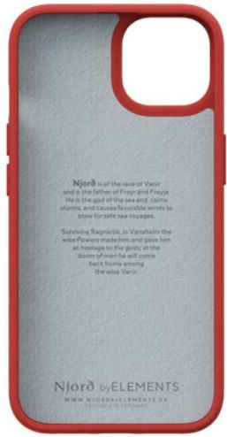 Njord Salmon Leather Back Cover Δερμάτινο 2mm Πορτοκαλί (iPhone 14)