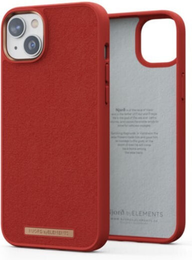 Njord Salmon Leather Back Cover Δερμάτινο 2mm Πορτοκαλί (iPhone 14 Plus)
