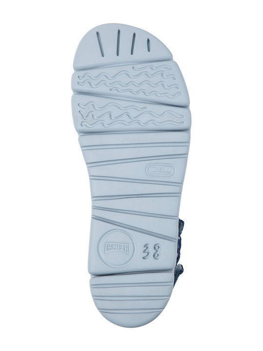 Oruga Up Women's Flat Sandals Sporty Flatforms in Blue Color