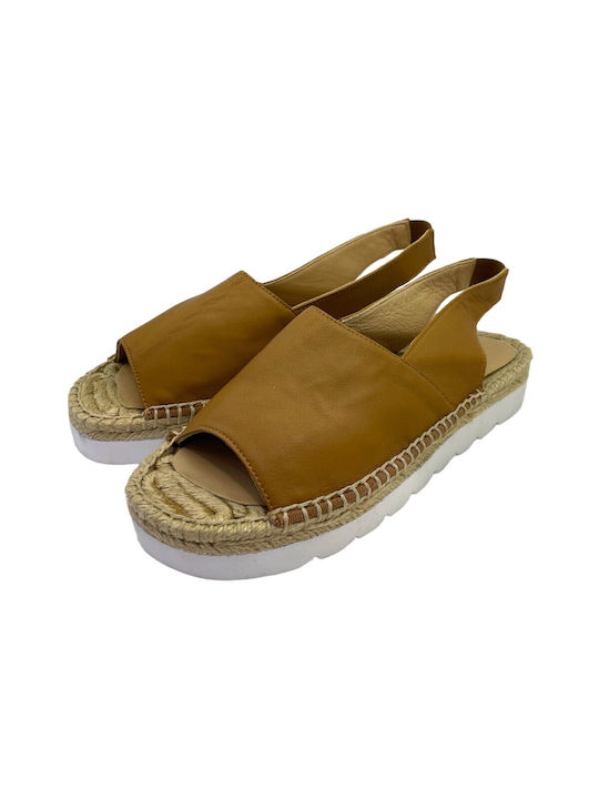 Taba Leather Sandals with Espadrille