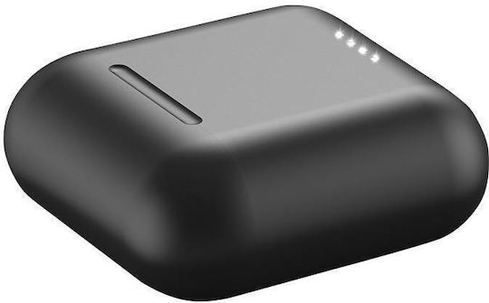 Tozo Tws T6s Earbud Bluetooth Handsfree Ακουστικά με Αντοχή στον Ιδρώτα και Θήκη Φόρτισης Μαύρα