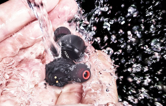 Tozo Tws T6s Earbud Bluetooth Handsfree Ακουστικά με Αντοχή στον Ιδρώτα και Θήκη Φόρτισης Μαύρα