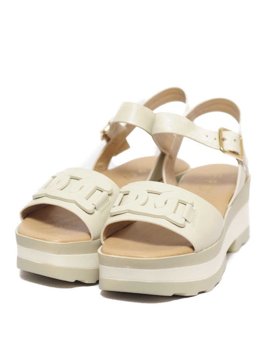 Repo Women's Beige Platform with Fashionable Sole