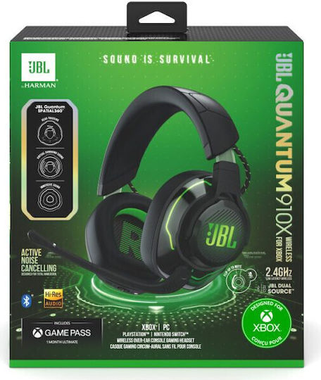 JBL Quantum 910X Drahtlos Über Ohr Gaming-Headset mit Konnektivität 3,5 mm / Bluetooth / USB für XBOX