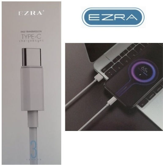 Ezra USB 2.0 Cable USB-C Male - USB-A White 3m