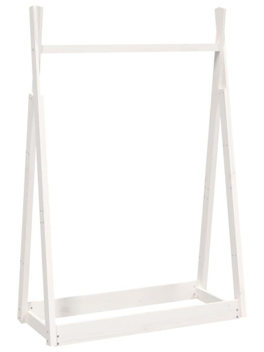 vidaXL Floor Garment Rack made of Wood White 100x45x150cm