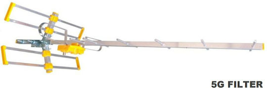 Findersat PR6 Outdoor TV Antenna (Does not Require Power Supply) Yellow